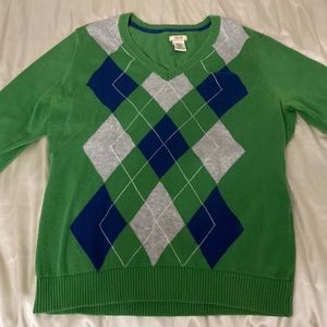 Green Izod v-neck sweater
